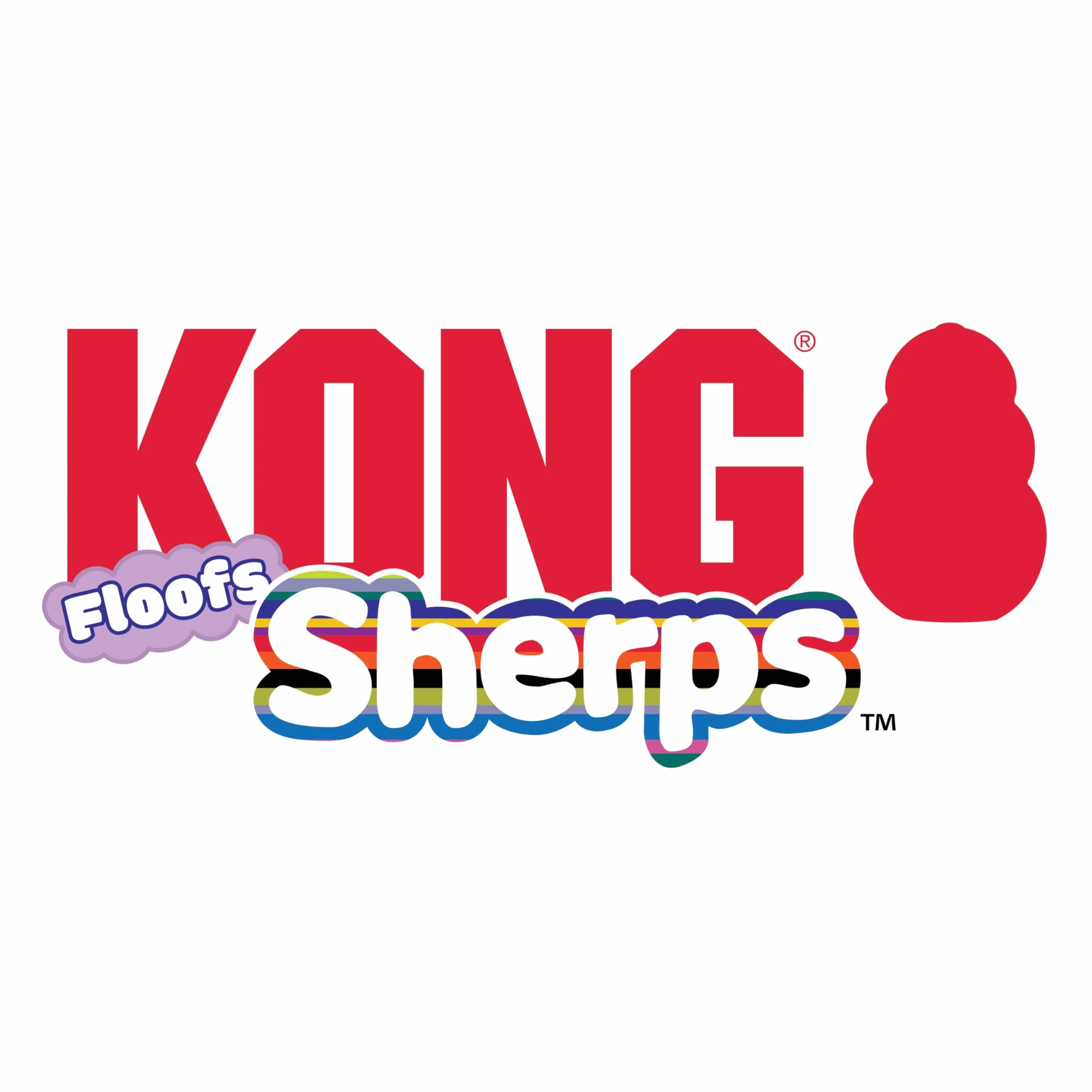 Kong Sherps Floofs Sheep M 10,2x19,1x22,9cm Noir/Blanc