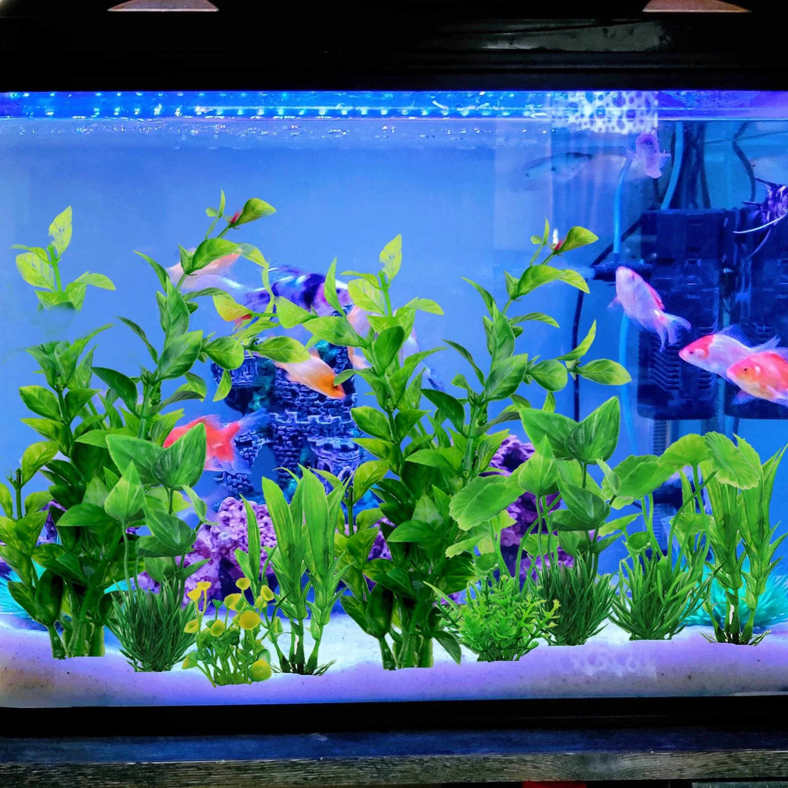 Aquarium Decor 10pcs Fish Tank Plants Green Accessories