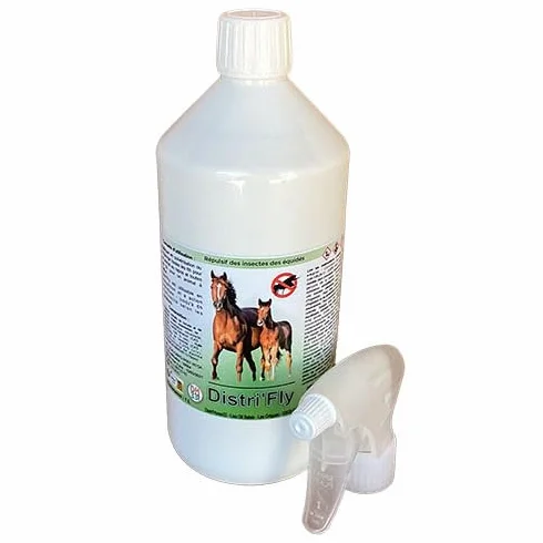 Distri'Fly Anti Mouche Répulsif Naturel Chevaux Poneys 500 ML