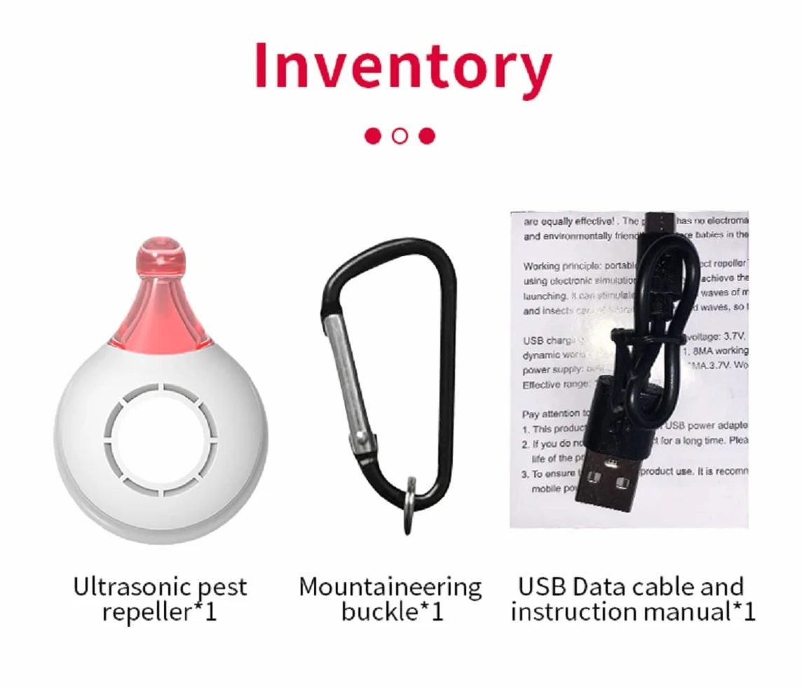 Sweetneed Chidad Yi Ultrasonique Anti-Puces et Anti-Tiques pour Animaux de Compagnie Pendentif à Ultrasons Contre les Tiques Charge USB