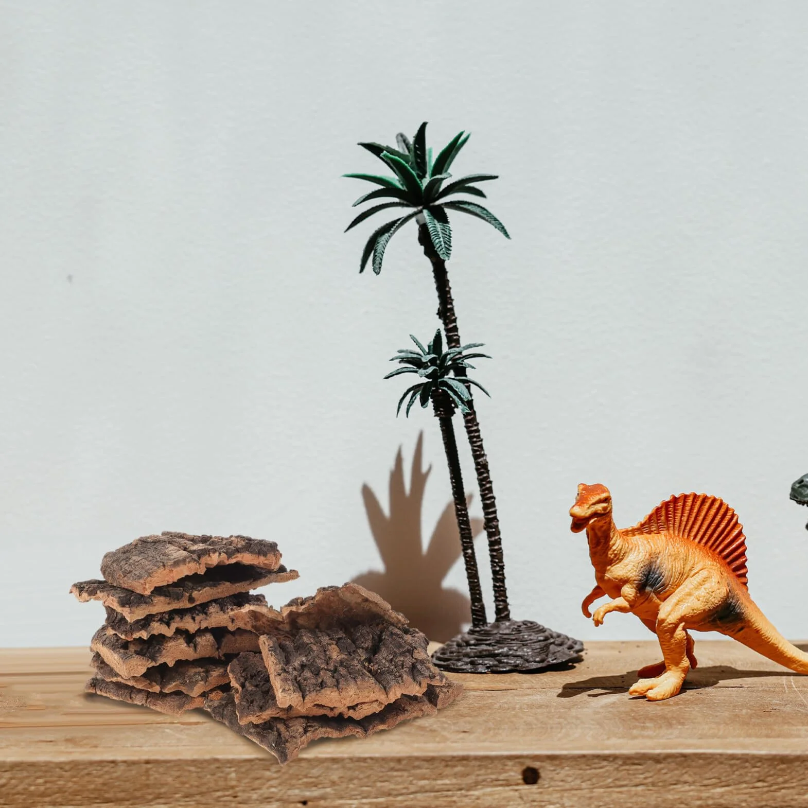 Lot de 10 Plateformes en Écorce de Bois pour Reptiles Lézards Tortues Décor Naturel Terrarium