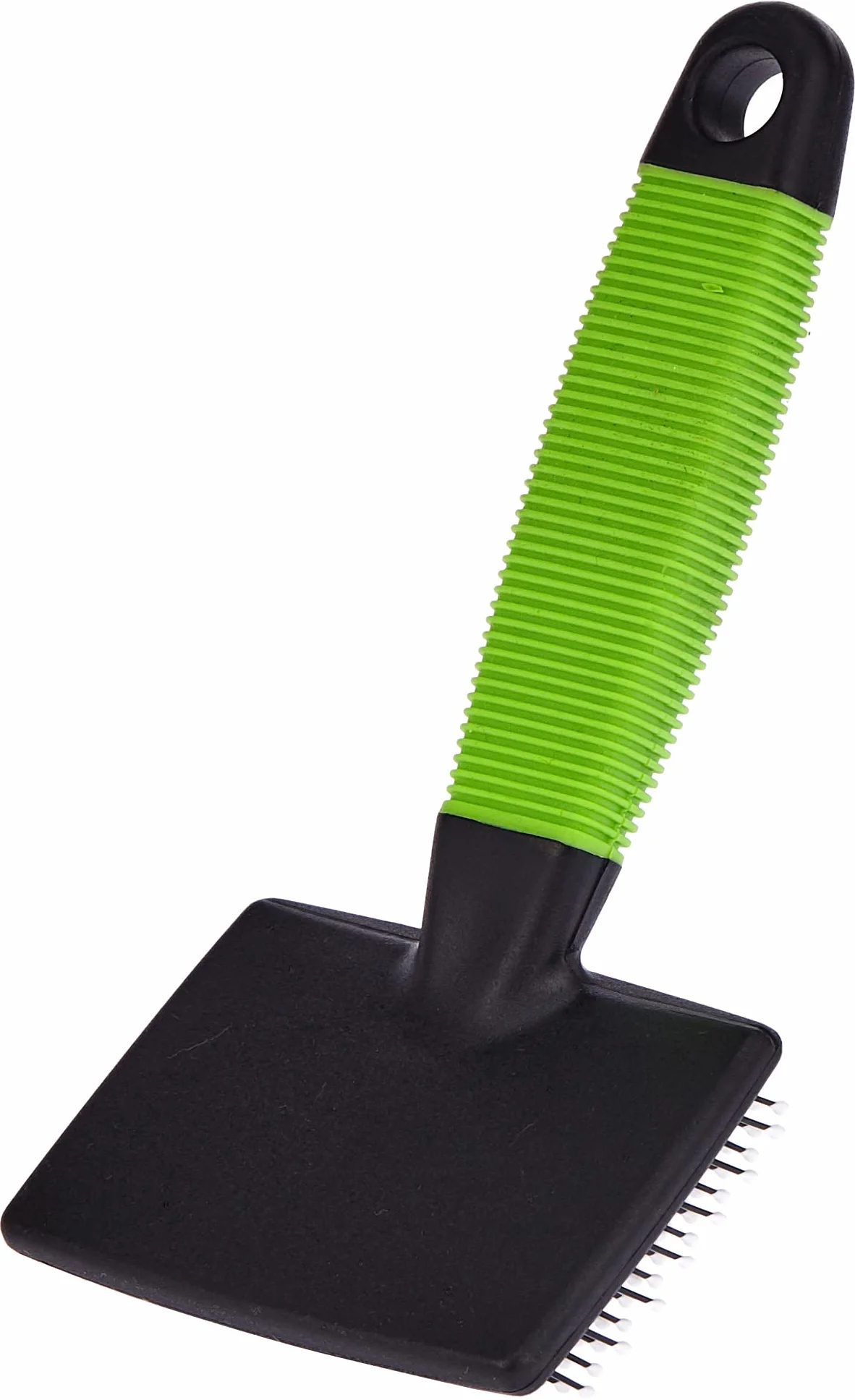 Ferplast Brosse Carde pour Chats Poils Courts Mi-longs Longs Picots Souples Têtes Arrondies Poignée Ergonomique Antidérapante Taille S Vert