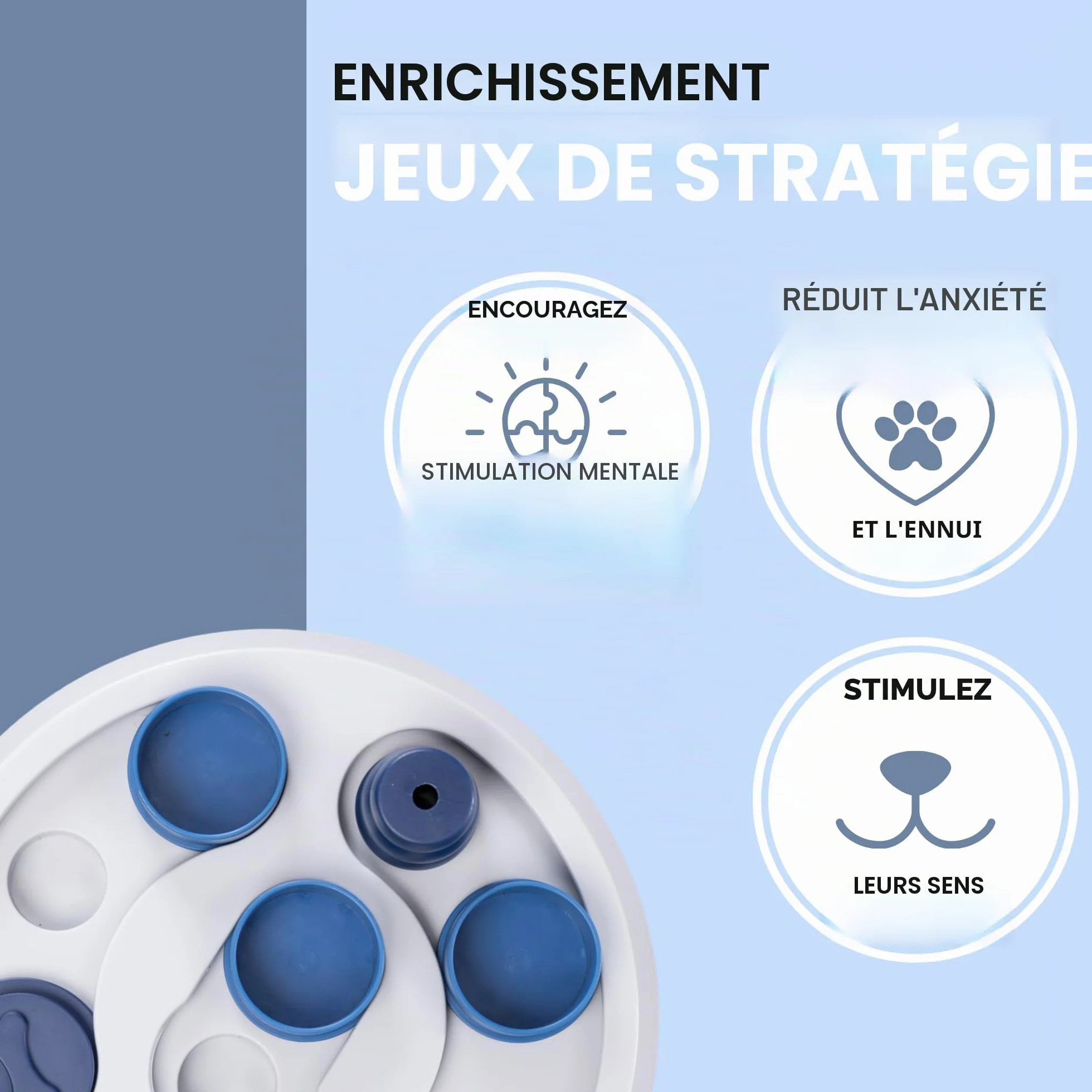 Trixie Dog Activity Flip & Fun Jeu d'intelligence ø 23 cm Stimulant Mental