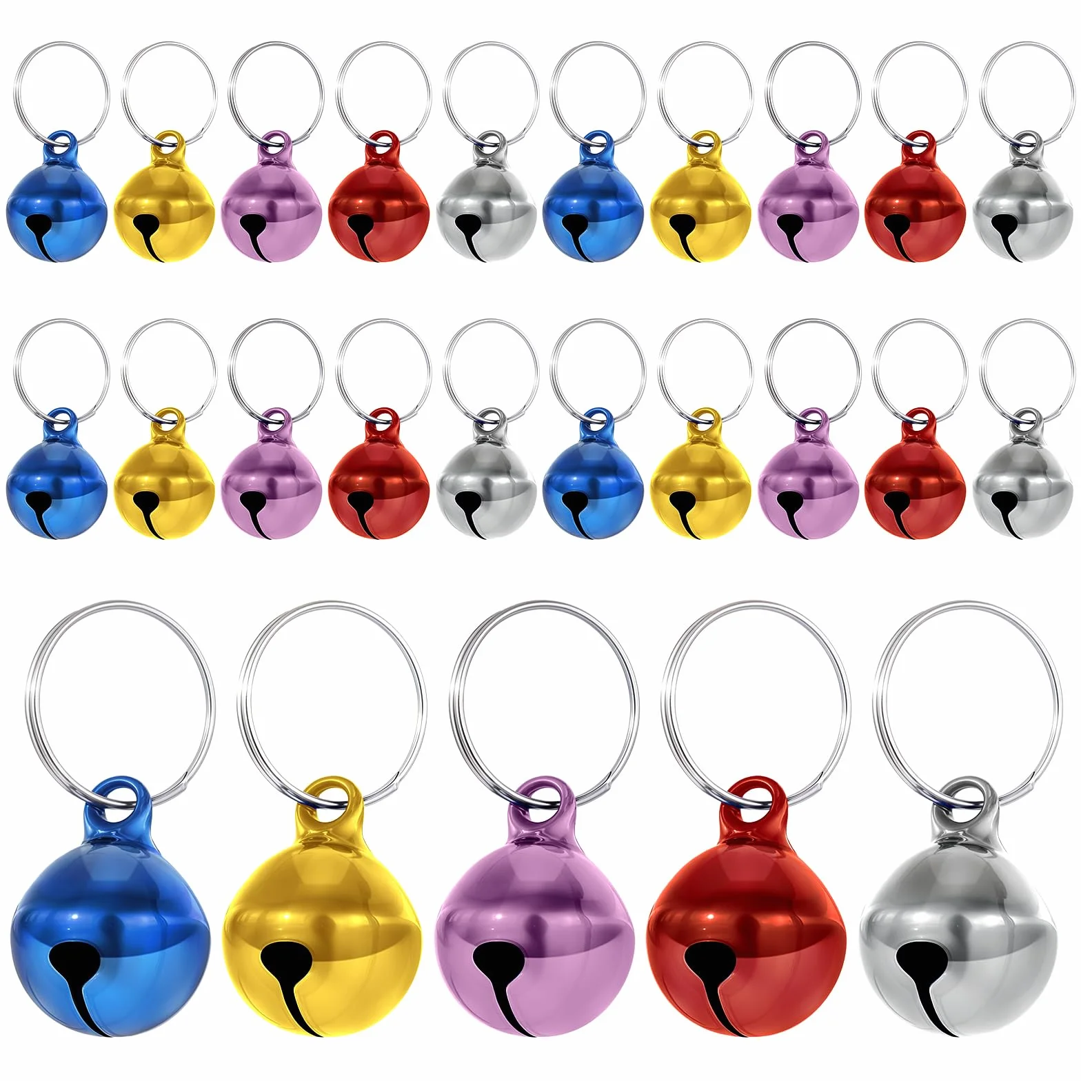 Clochettes colorées pour animaux de compagnie, son net, pour chat et collier chien, anti-perte, pendentif dressage