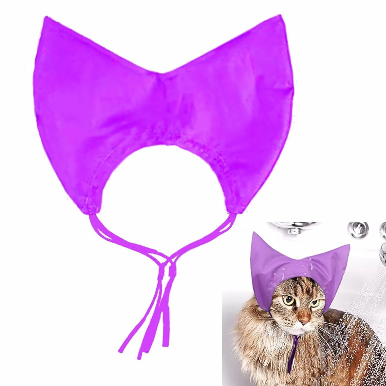 Bonnet de bain imperméable pour chats protection oreilles animaux domestiques