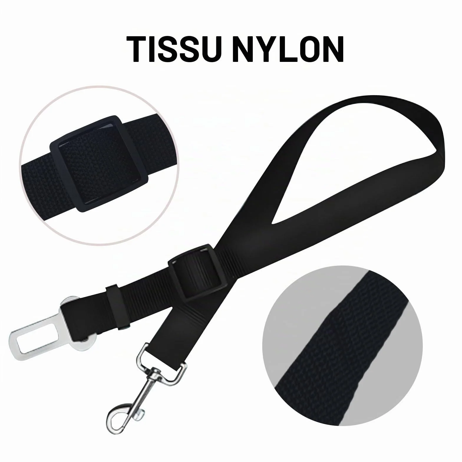 2 Pièces Harnais Voiture Chien Bleu et Noir Ceinture Chien 42-70cm Laisse Protégez-Vous et Votre Animal de Compagnie