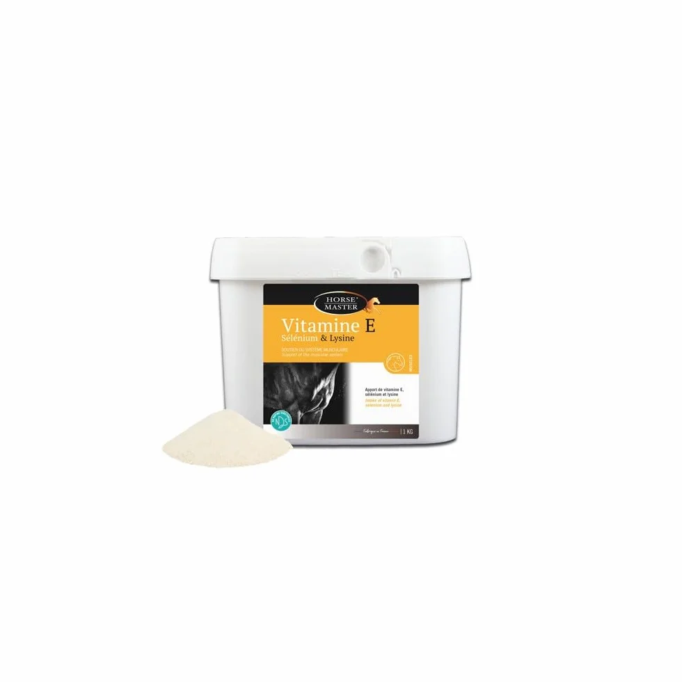 Vitamine E Cheval Sélénium Lysine 1 kg Protection Récupération Musculaire