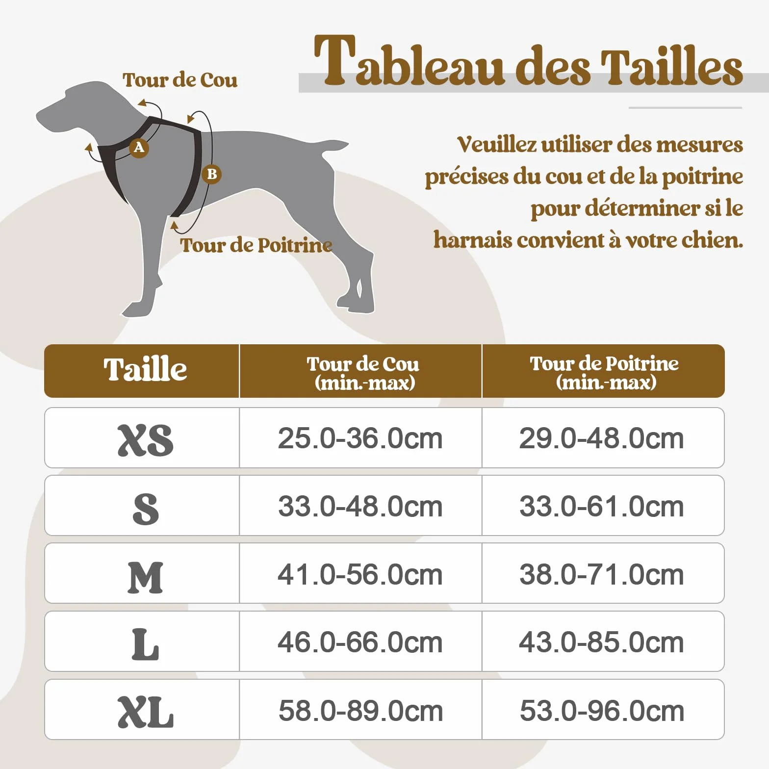 Rabbitgoo Harnais Chien Anti Traction avec Poignée Contrôle, Gilet Réfléchissant Réglable Attache Devant, L Noir