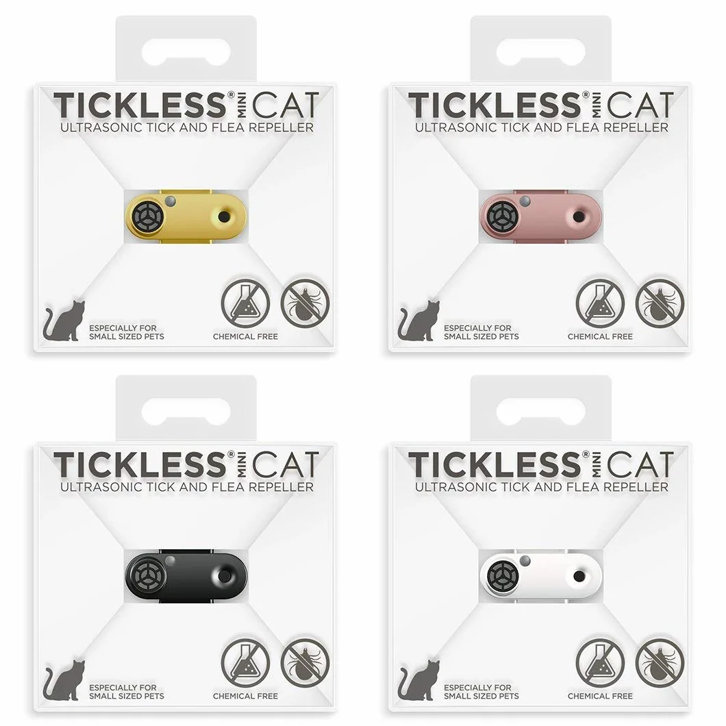 Tickless Mini Cat Répulsif Rechargeable Ultrason Anti-tiques Puces Or Rose