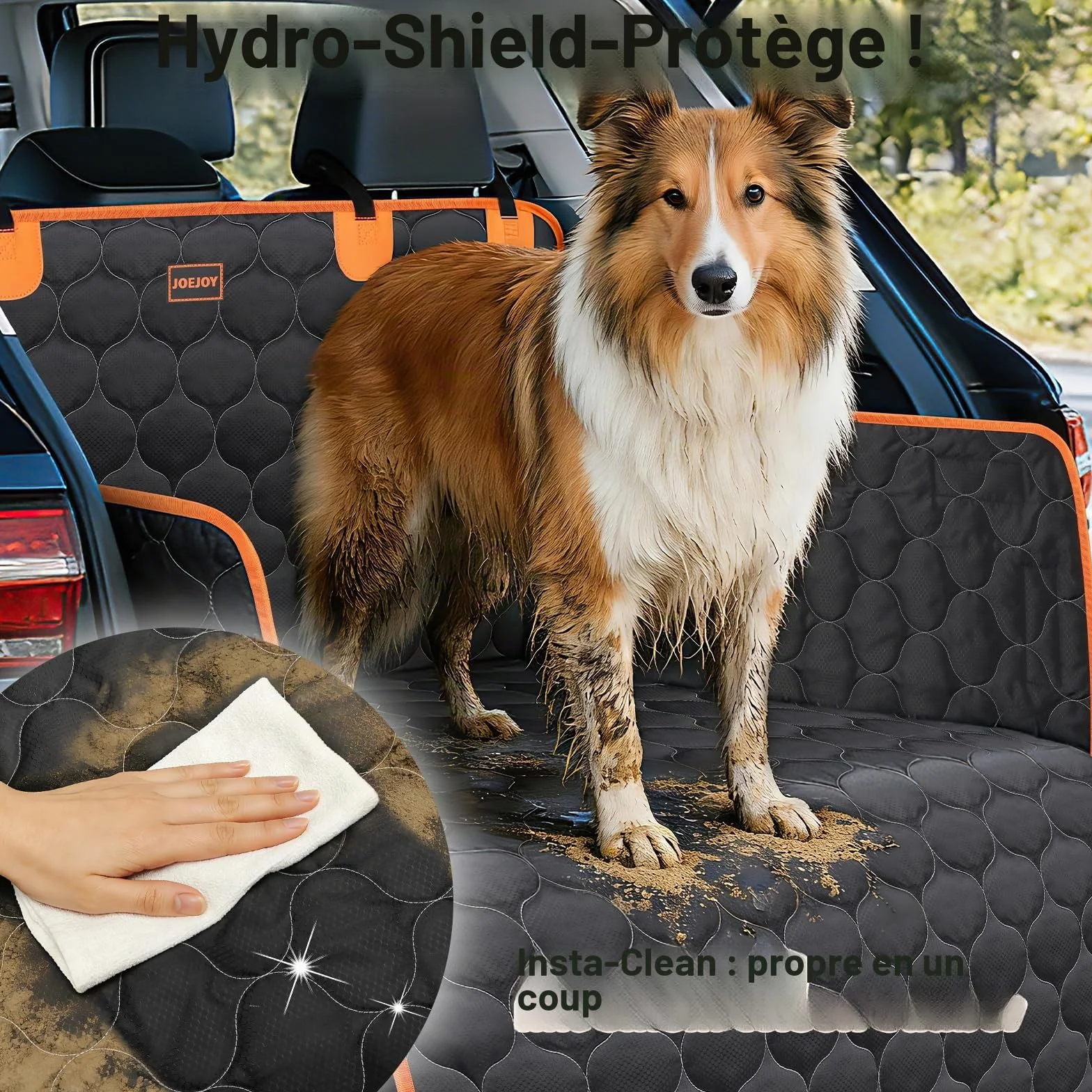 JOEJOY Protection Coffre Voiture Chien, Universel Housse Imperméable Anti-Rayures