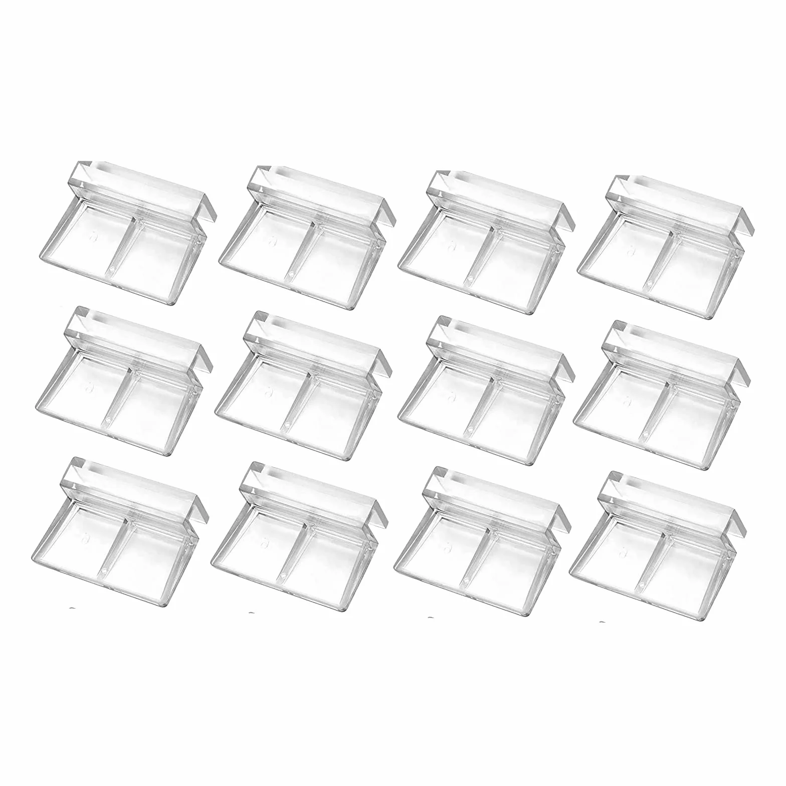 Clips en acrylique pour couvercle d'aquarium 5 mm Lot de 12