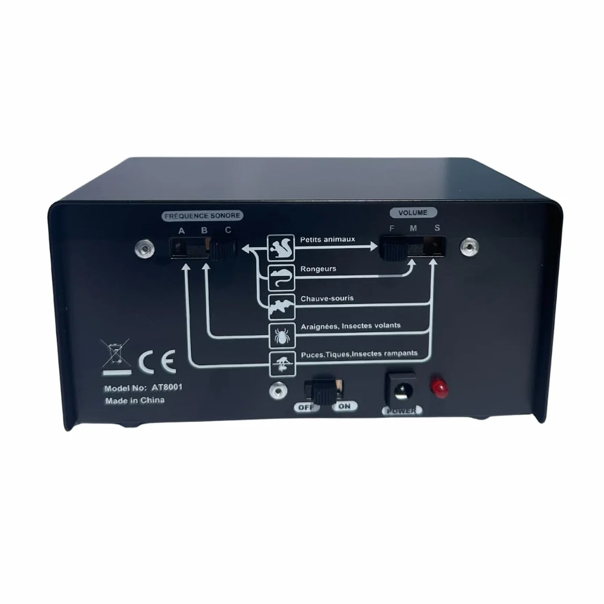 Répulsif Ultrasons Anti Rongeurs 2 x RP2 325m2 Rats Souris Chauve Souris
