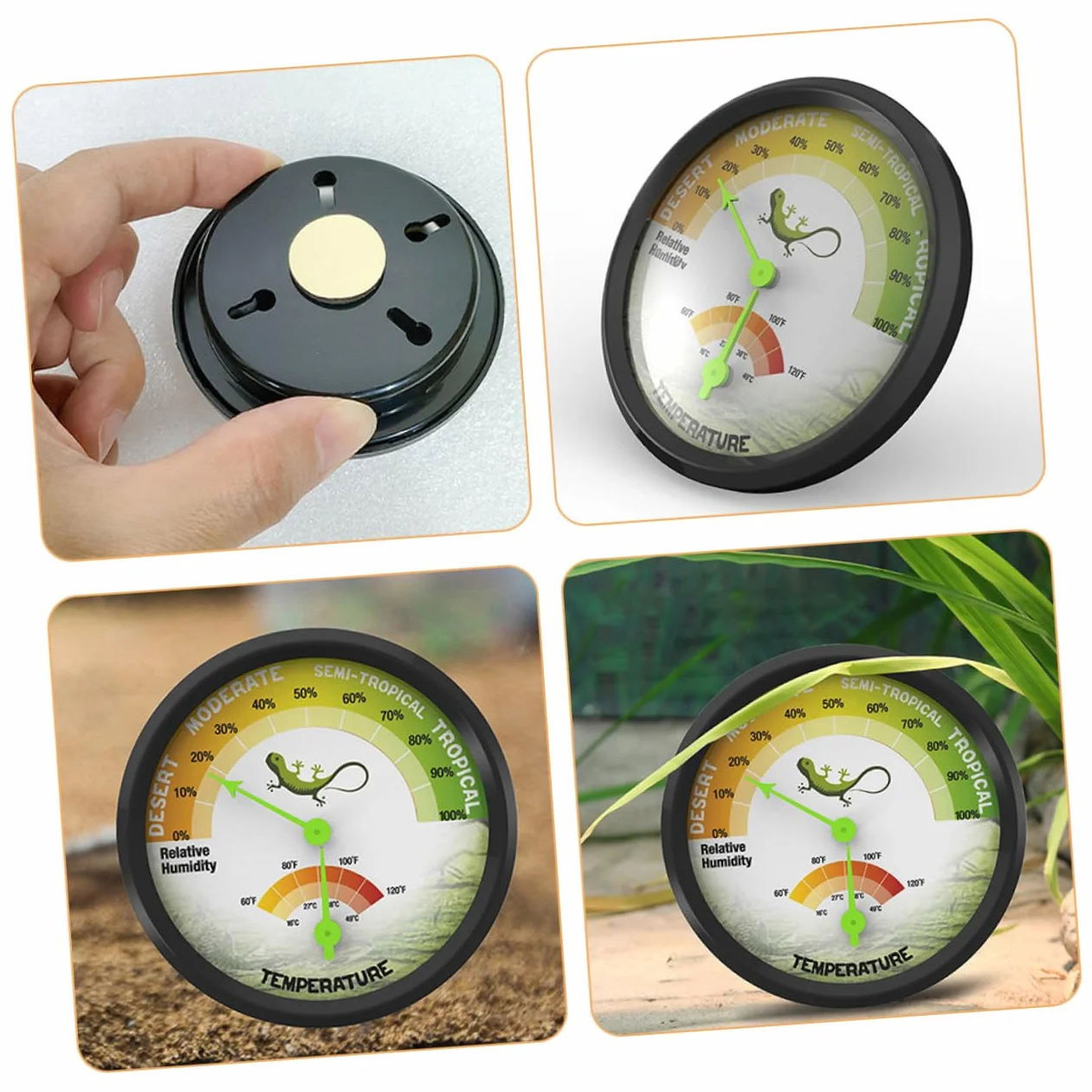 Thermomètre Et Hygromètre Double Pour Terrarium De Reptiles Appareil De Mesure De Température Et Humidité Pour Vivariums Et Couveuses Mini Thermomètre Pratique