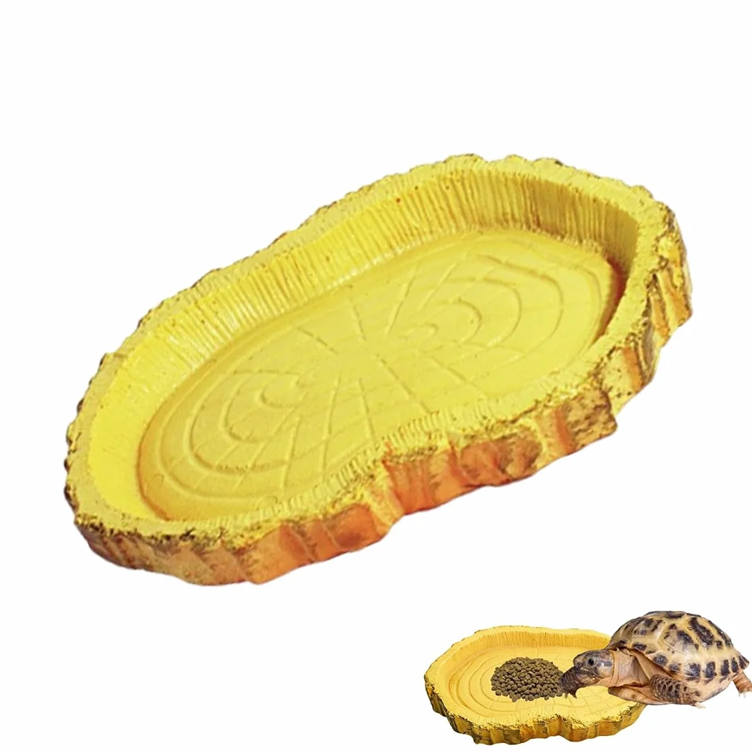 Bol d'eau Terrarium pour Reptiles, Écuelle Nourriture et Eau pour Tortue Serpent Gecko