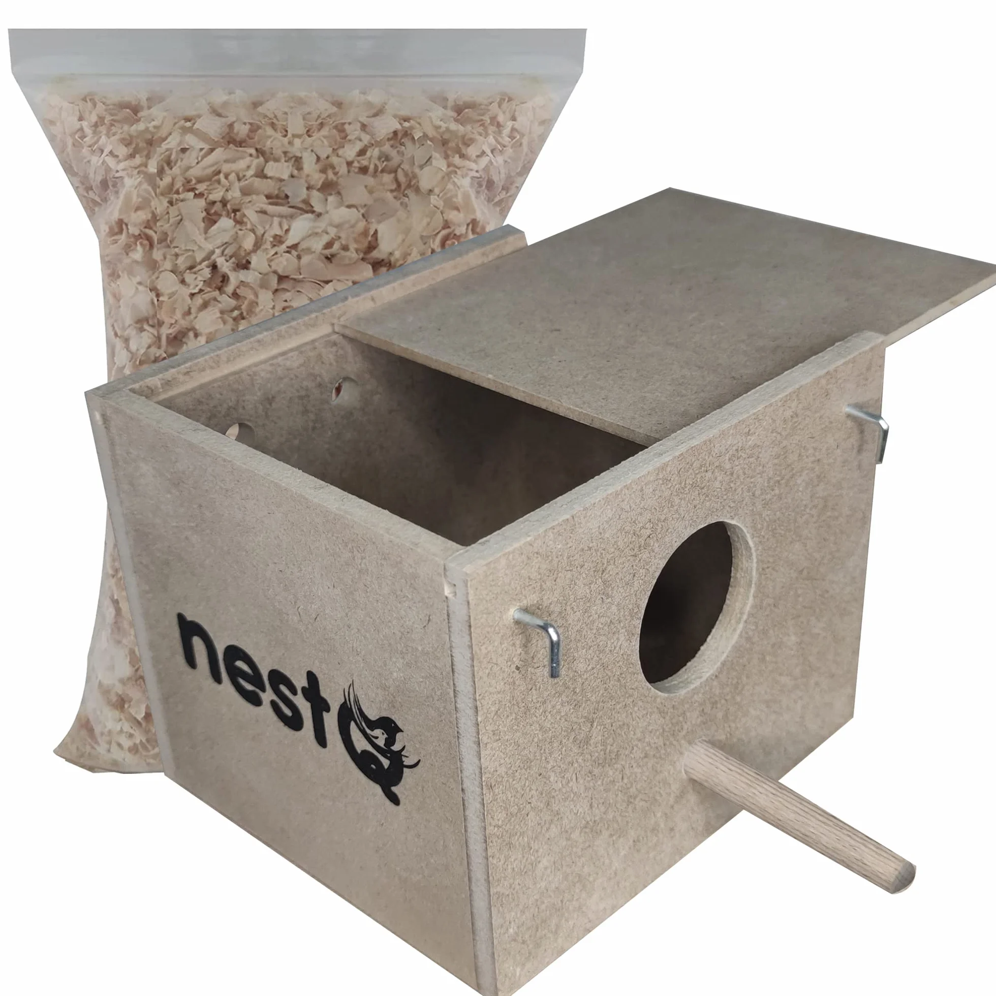 Nid en bois pour exotiques Diamants Mandarin de Gould