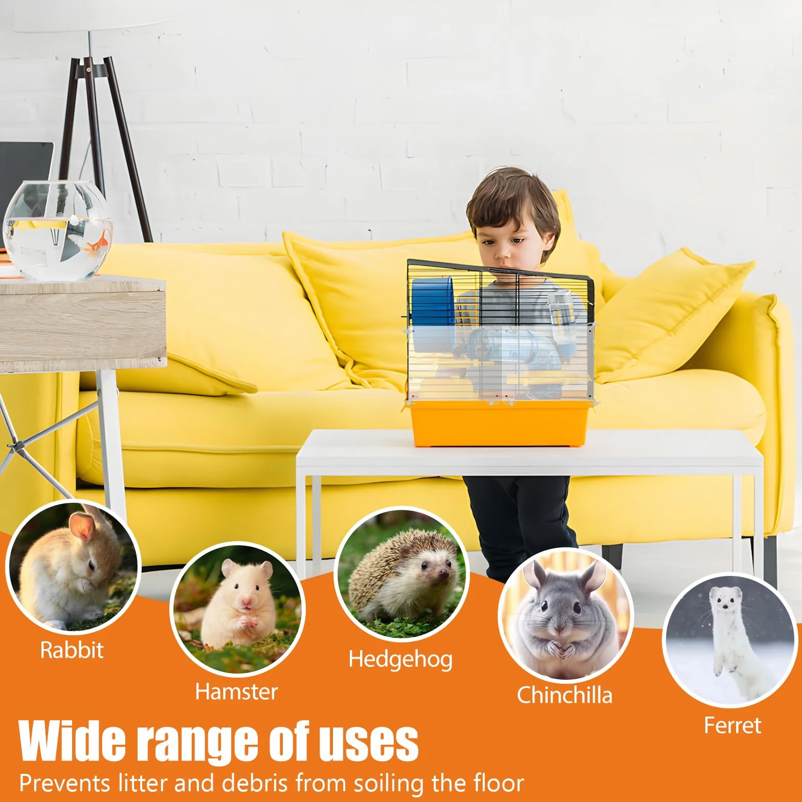 Lot de 12 protections de cage pour animal de compagnie, protection des bords transparents, 25,4 x 21,6 cm