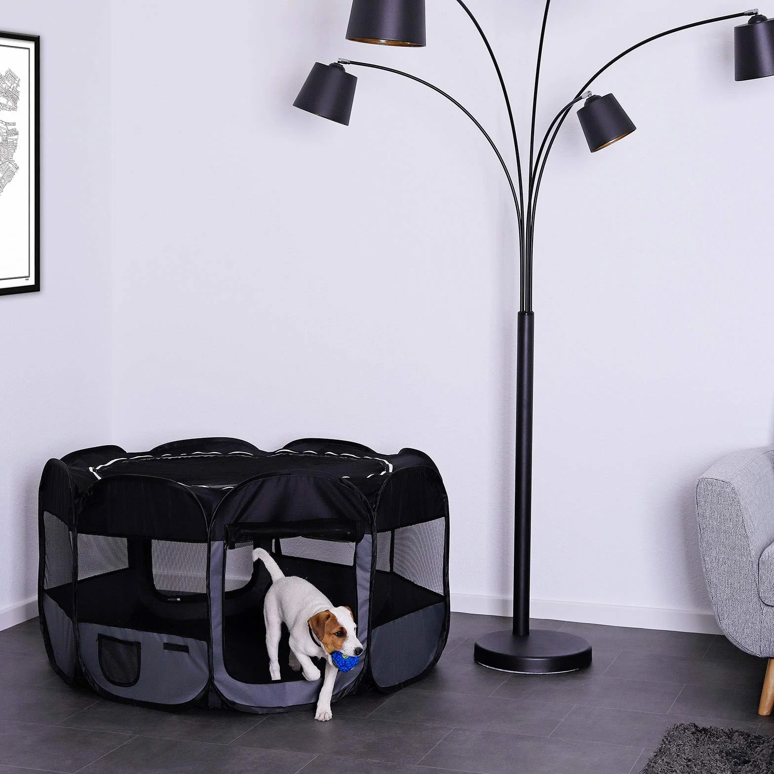 Enclos à Deux Niveaux pour Lapins en Plastique 145x73x93 cm, Extensible pour Petits Animaux, Assemblage Simple