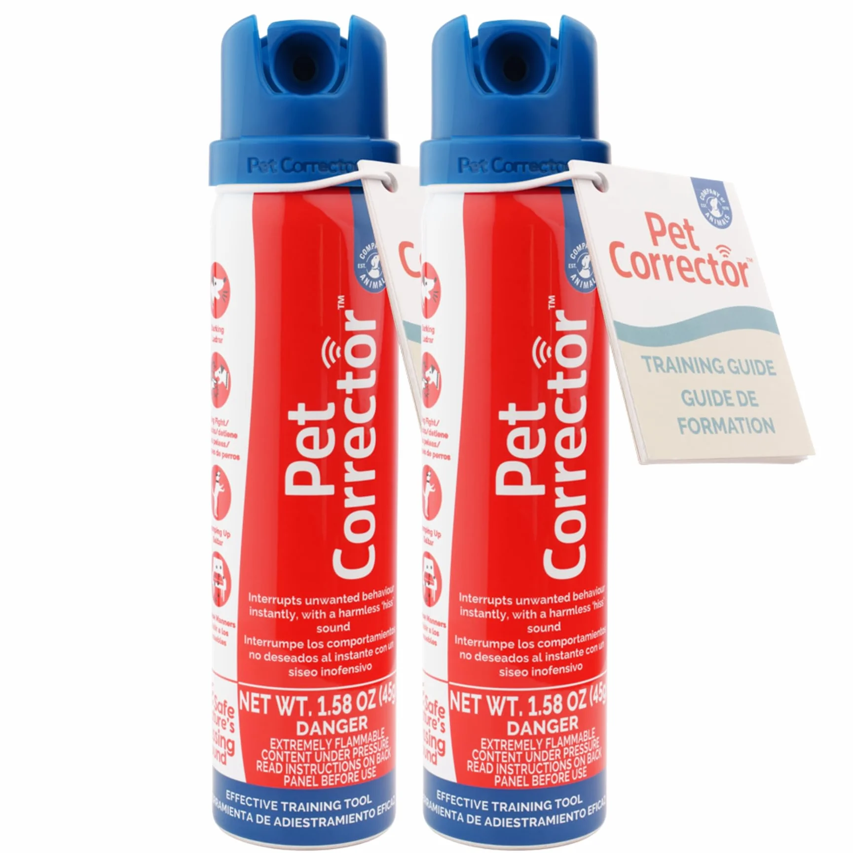 Pet Corrector Spray Dressage Chien Contrôle Comportements Indésirables Aboiements Sauts 50ml Paquet de 2