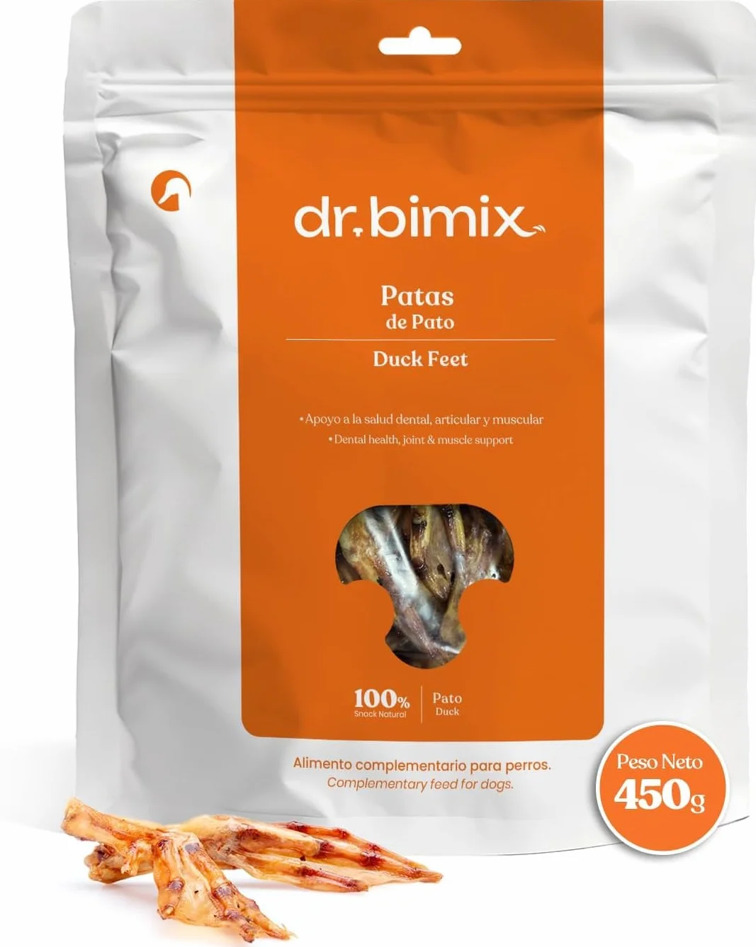 Pattes de Canard pour Chiens Friandises Naturelles Riches en protéines collagène 450 g