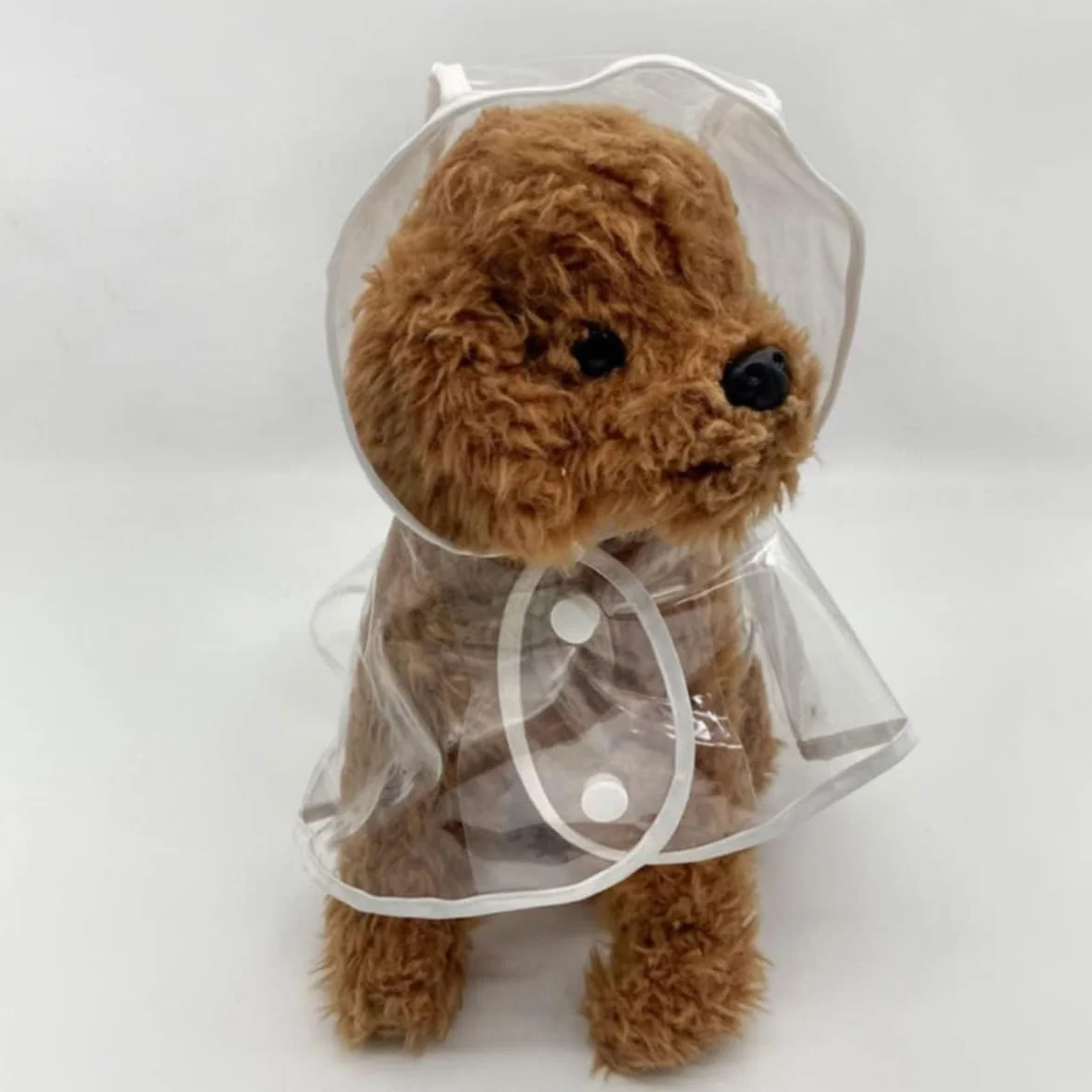 Poncho de Pluie en PVC Transparent Imperméable pour Chien, Taille 52 cm