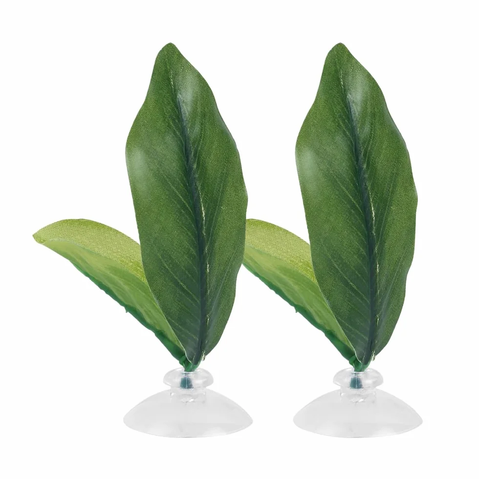 Feuille Lit Betta Coussin Feuilles Plantes d'aquarium avec Ventouse Décorations pour Simuler l'habitat de Repos des Poissons