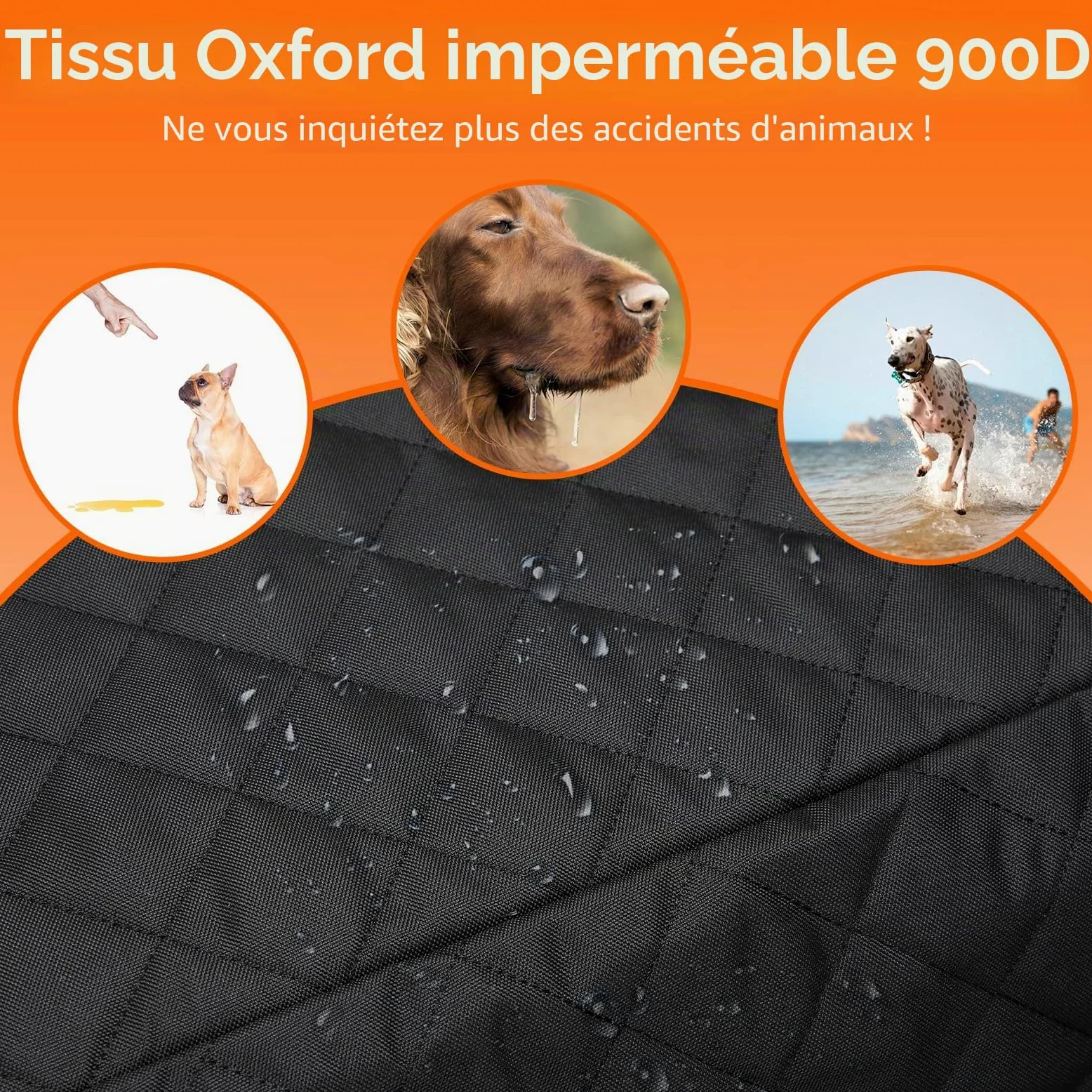 Euqvunn Protection Coffre Voiture Chien avec Fond Rigide [Taille Plus Large et Clip en métal] Housse Voiture Chien, Imperméable Protection Siege Voiture Chien Universel pour Voitures, SUV, coffres