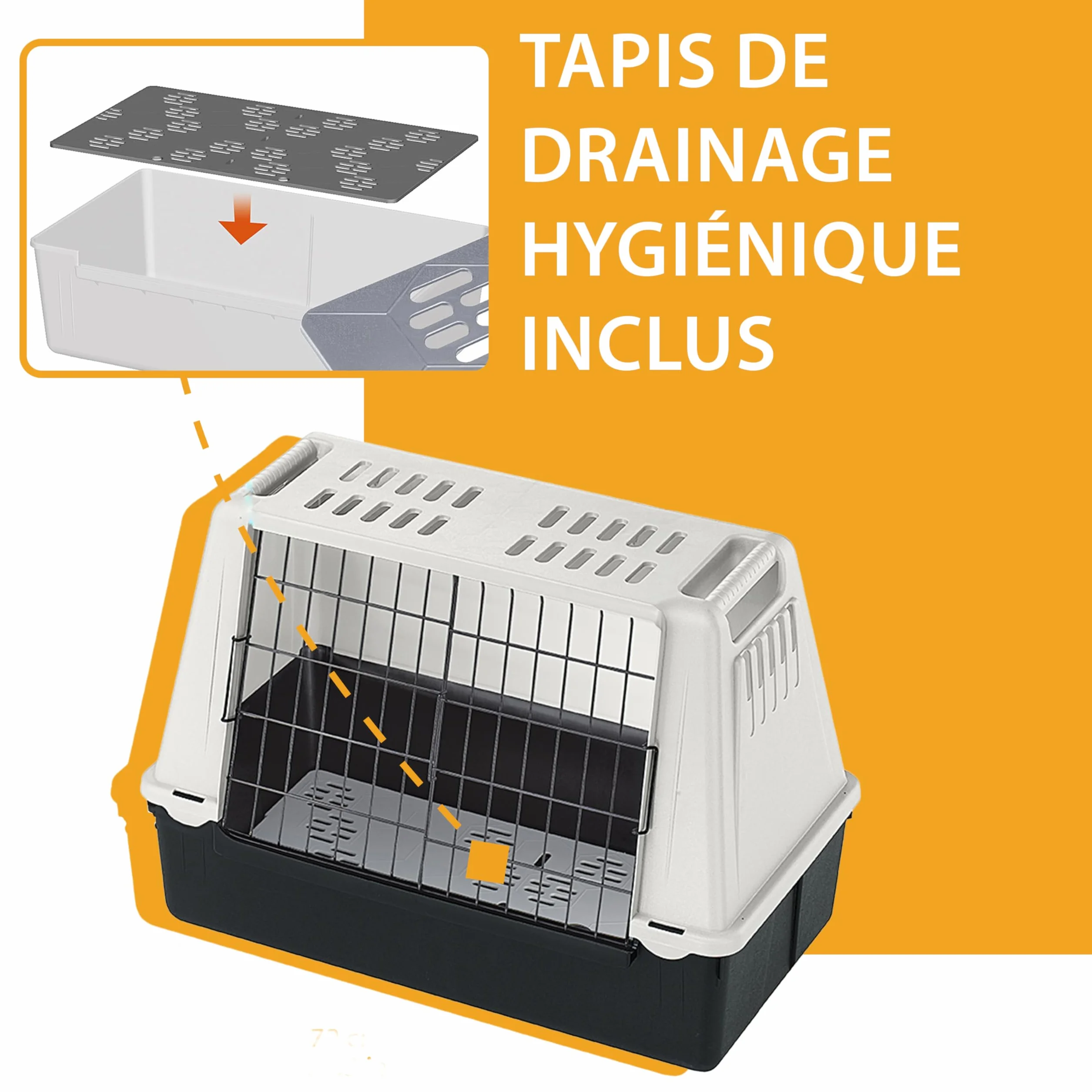 Ferplast ATLAS CAR MINI Transport Chiens Voiture Grilles aération Tapis Drainant