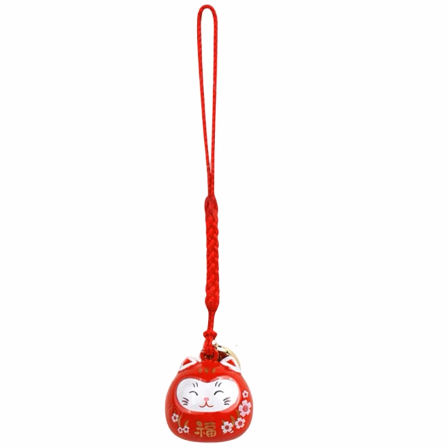 Pendentif porte-clé chat porte-bonheur pour téléphone - Symbole bonheur richesse