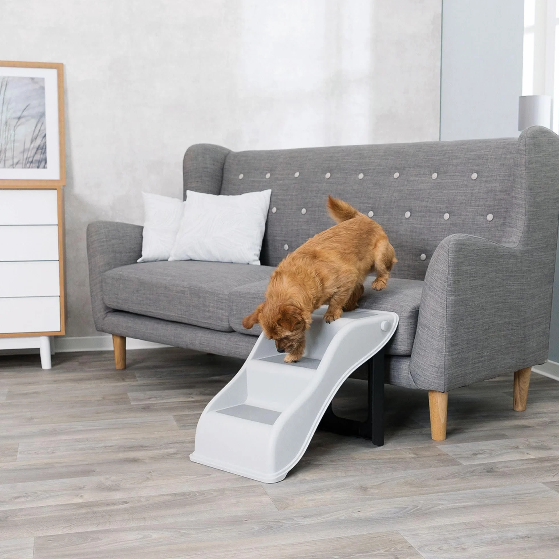 Trixie Escalier pour Chien Gris 34cm x 39cm x 54cm