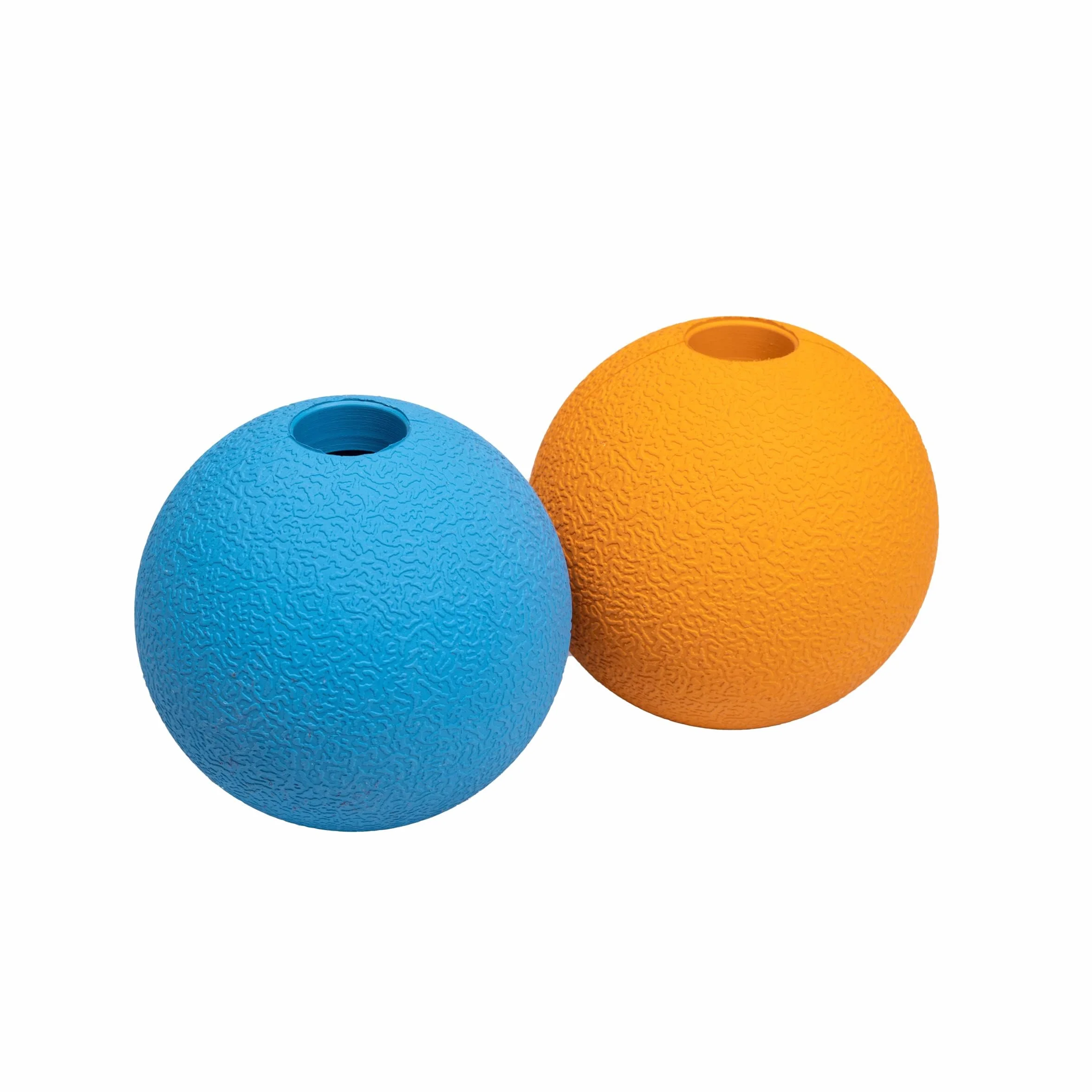 Amazon Basics Balles à Lancer en Caoutchouc pour Chien, 7.62 cm, Lot de 2, Bleu, Orange