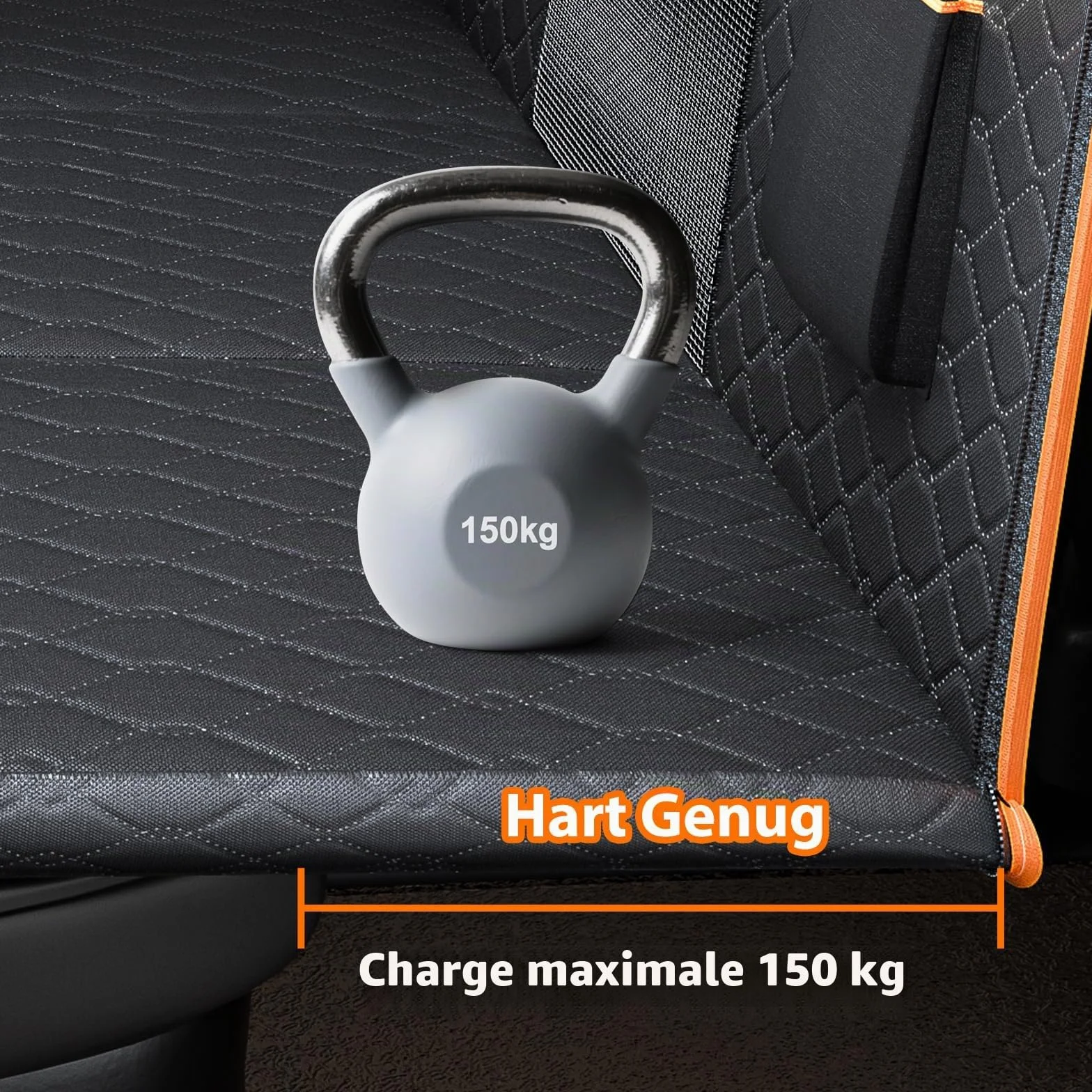 JOEJOY Housse Chien Siège Voiture, Extension Résistant Plaque Base Rigide Hamac Arrière Noir