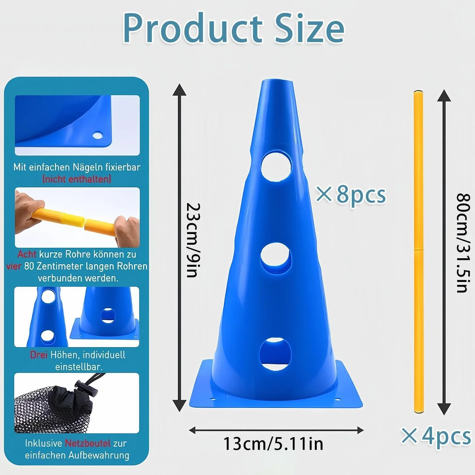 Ensemble de sauts pour chiens avec jouets interactifs et poteaux d'obstacle, dressage agilité petite moyenne taille intérieur extérieur
