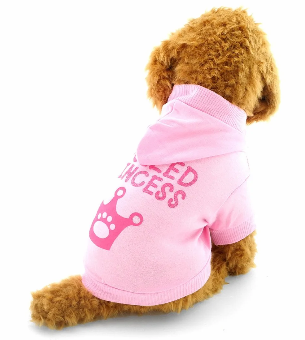 Sweat à capuche pour petit chien rose taille XS chihuahua yorkshire caniche