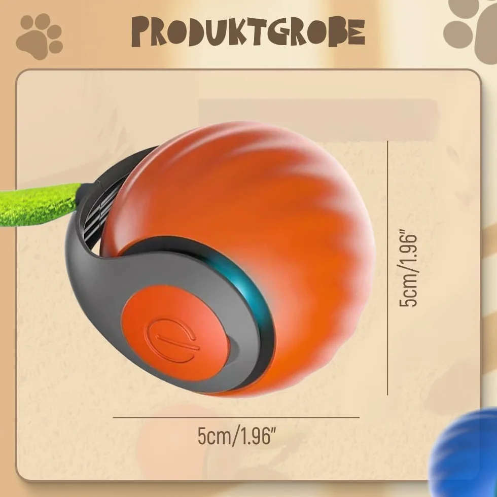 Catnat 2026 Jouet Interactif Speedy Tail pour Chat avec Queue en Peluche (Bleu)