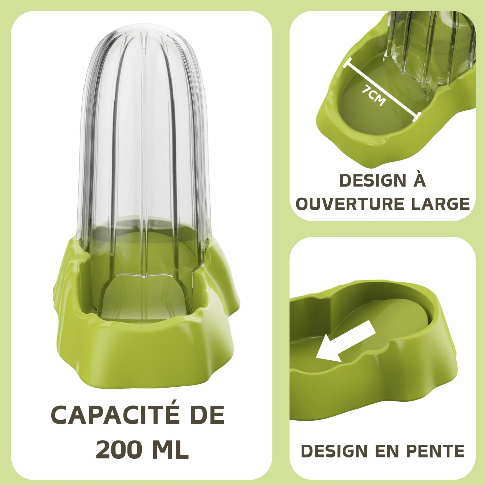Distributeur Automatique de Nourriture pour Hamster, Vert