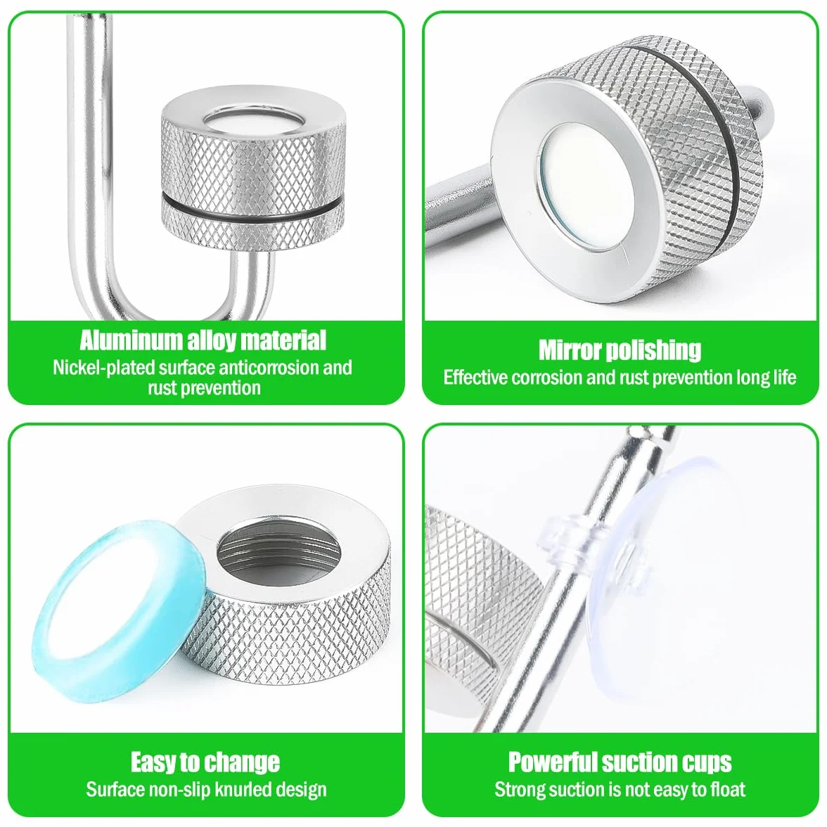Diffuseur de CO2 pour aquarium avec ventouses et U-Pipe
