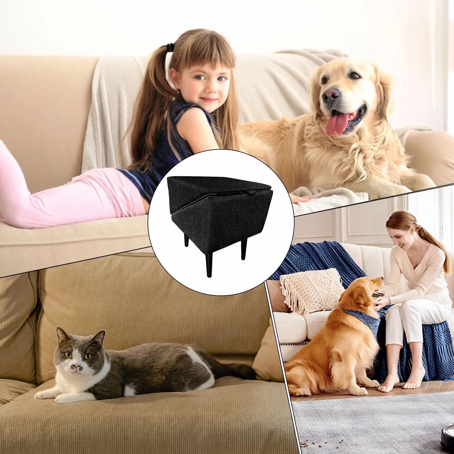 Rampe pour chien, canapé, lit, en bois, antidérapante, pliable, multifonctionnelle, antidérapante, pour petits chiens et chiens âgés blessés