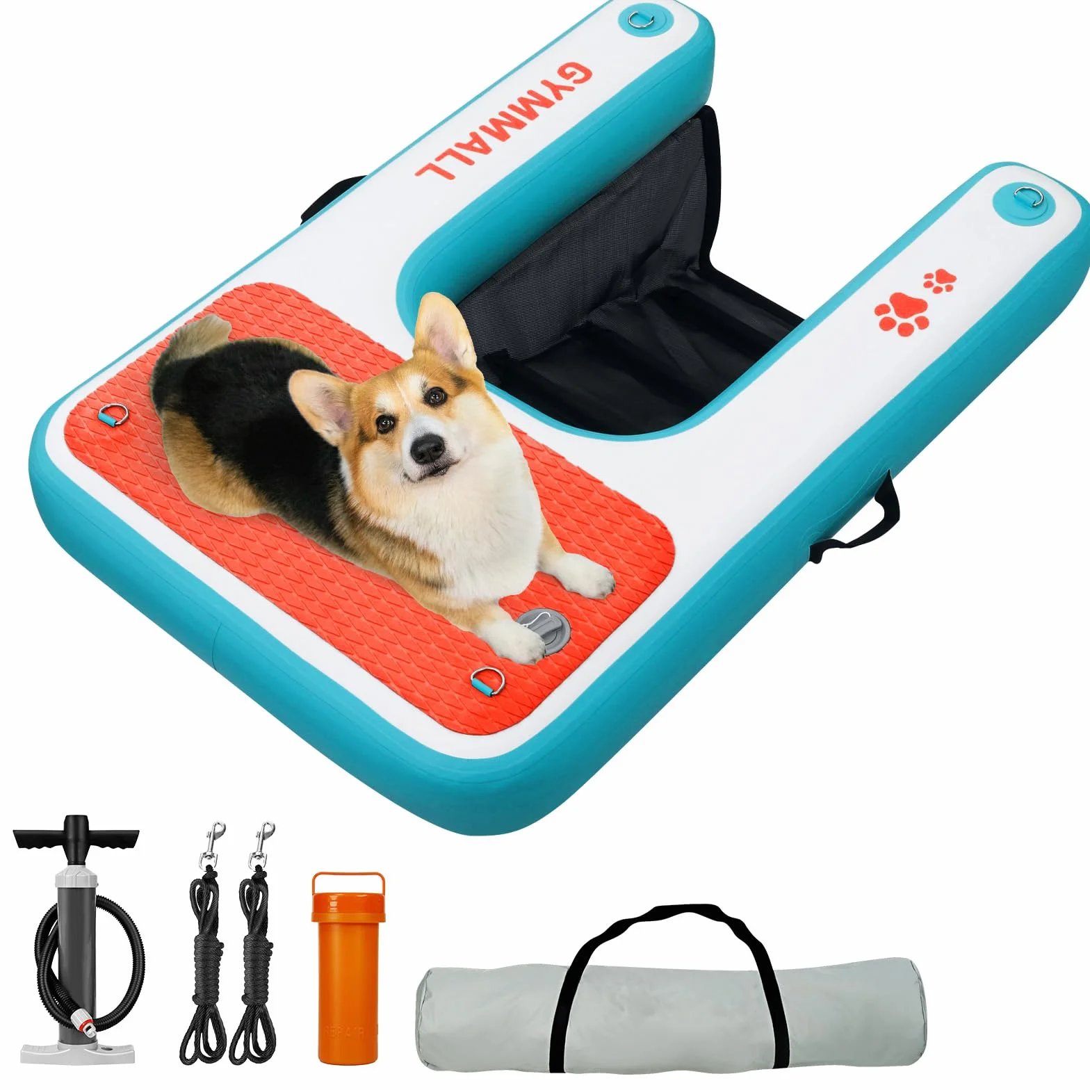 Plateforme Flottante pour Chien 120x82cm Antidérapante Jusqu'à 100kg