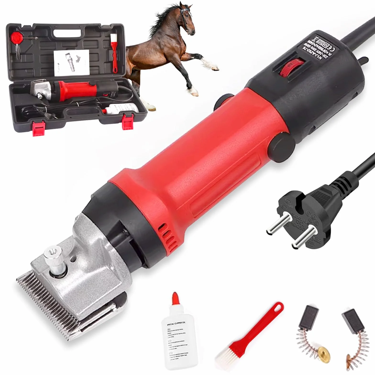 Tondeuse Chevaux Professionnelle 220V 690W Lame 77mm Moteur 2800 tr/min
