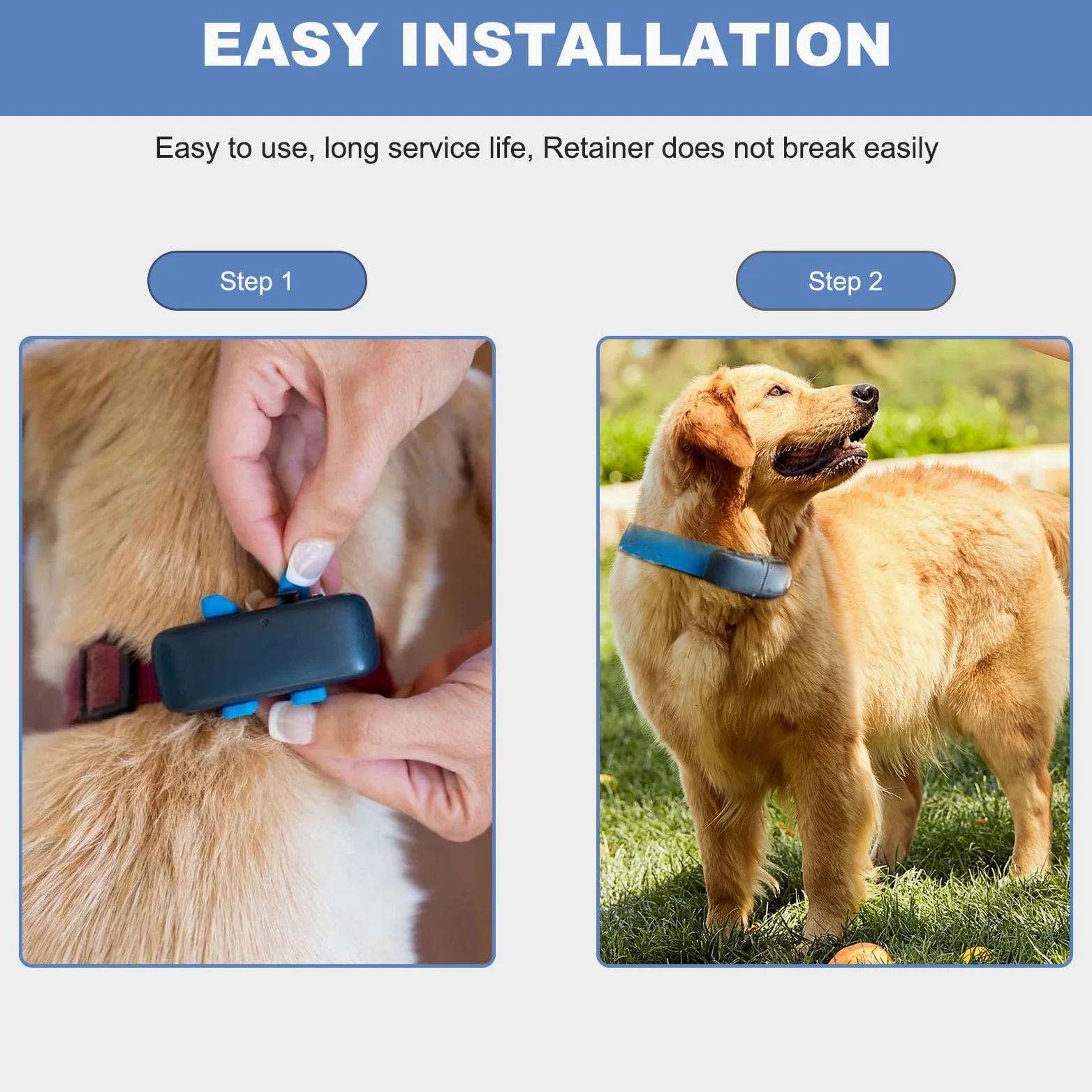 Lot de 6 clips en caoutchouc pour traceur GPS pour chiens compatibles avec le traceur de localisation des animaux de compagnie Tractive GPS
