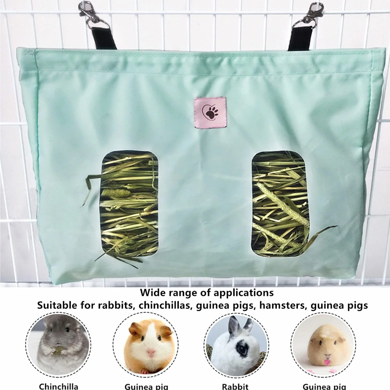 Sac à Foin pour Lapin Cochon d'Inde Chinchilla Vert