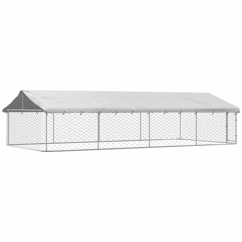 Chenil extérieur avec Toit 600x300x150 cm pour Chiens