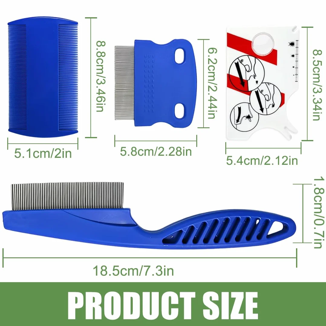 WeddHuis Peigne anti puces pour chats et chiens avec clip à tique, dents en métal, outil d'épilation multifonctionnel