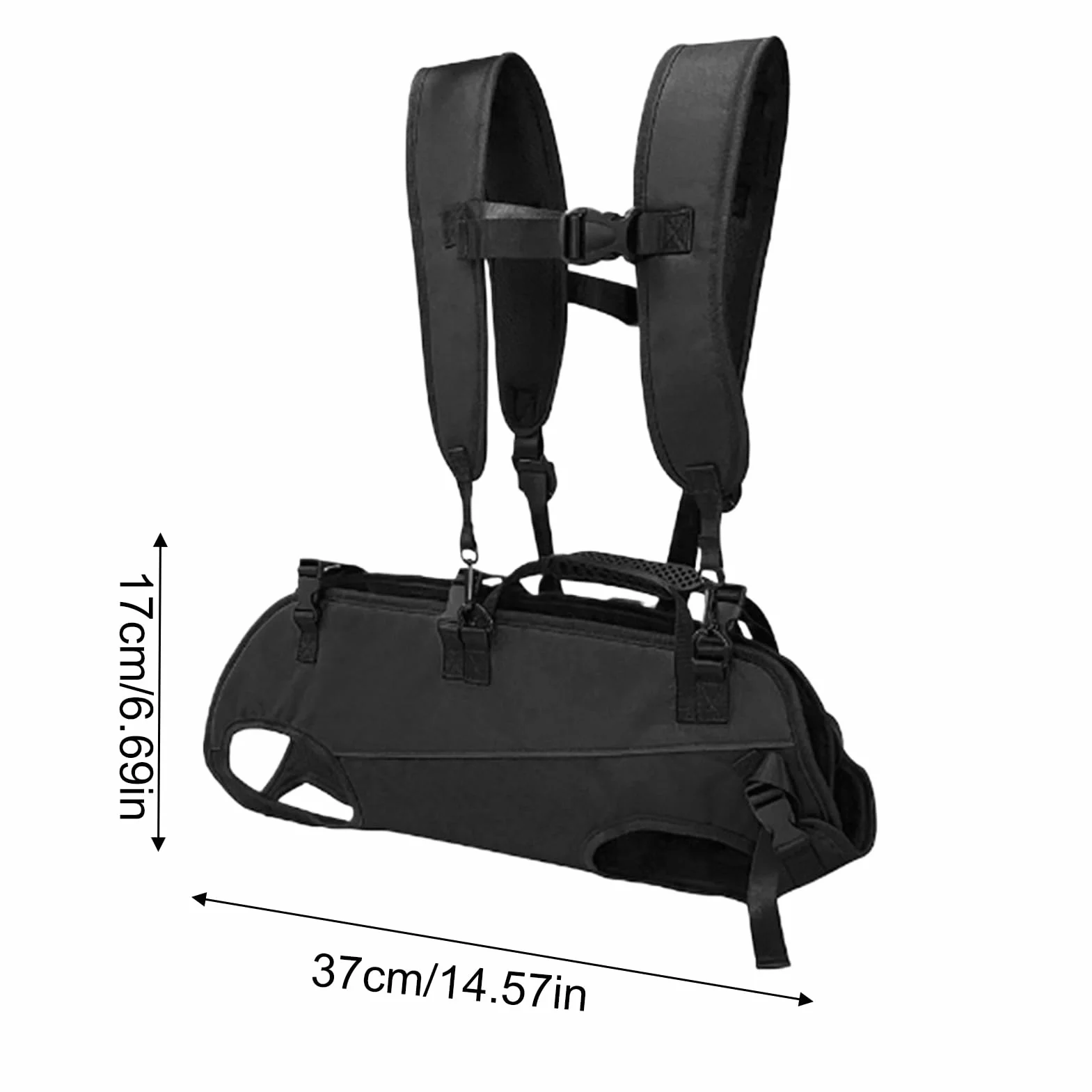 Harnais de Levage pour Chien Portable et Réglable - Sac de Transport Horizontal - Vêtements Multifonctions pour Voyage, Randonnée