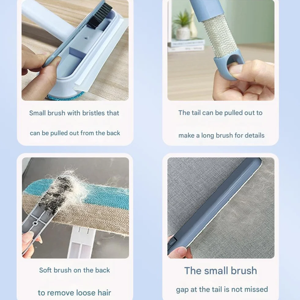 Zenpatte Brosse Anti-Poils Multi-Surface 3 In 1 Pet Hair Remover pour Chats et Chiens, Meubles, Vêtements, Tapis