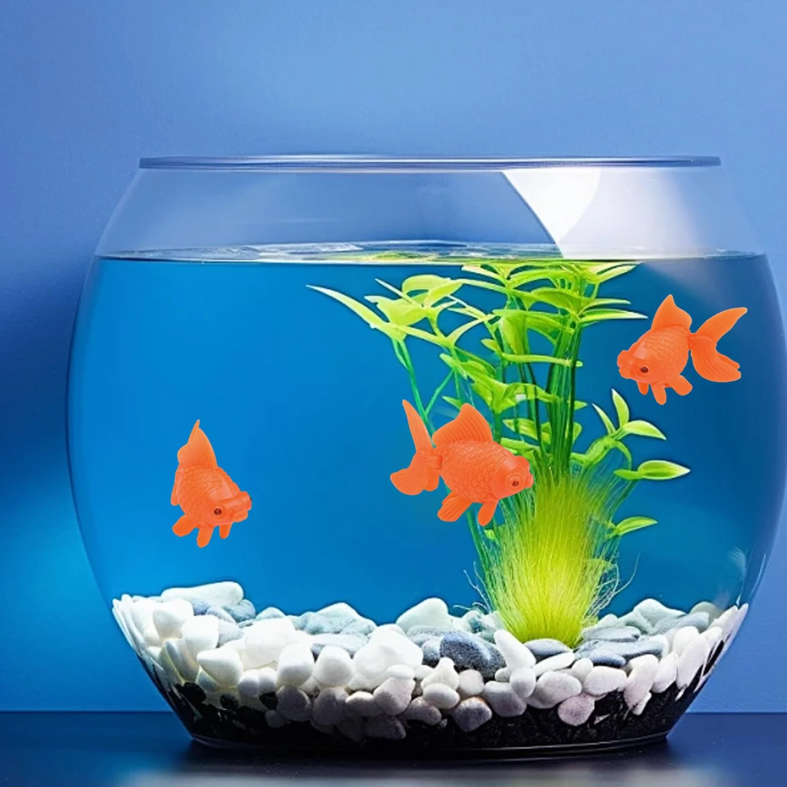 Poissons Artificiels en Mouvement Flottants pour Aquarium - 15 Pièces Petit Poisson Rouge Orange