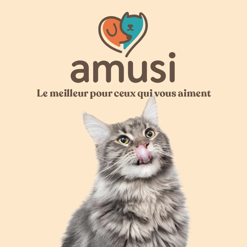 Amusi Spray Démêlant pour Chat 250 ml – Démêlant Poils Longs sans Rinçage, Naturel & Végétalien – Pelage Doux et Brillant – Fabriqué en Italie