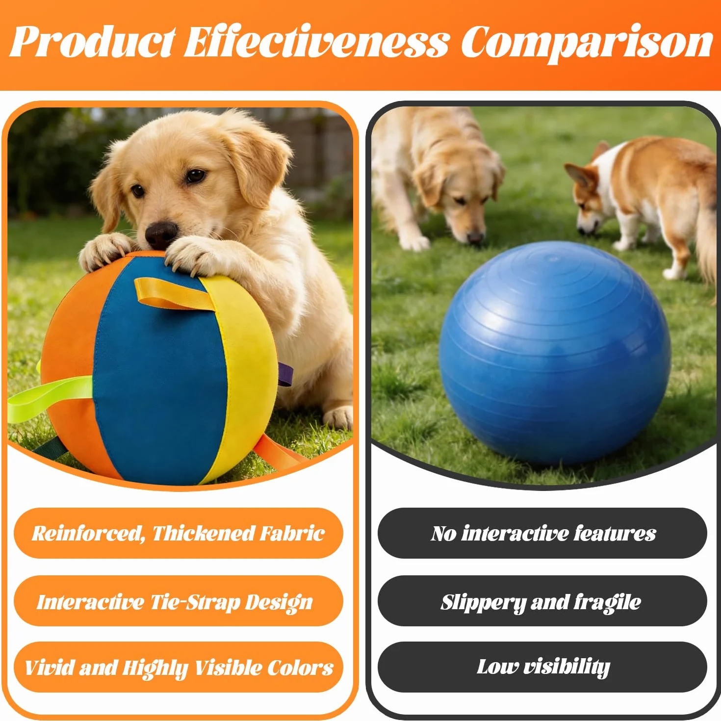 Herding Balle pour chien, Balle de troupeau gonflable, Balle interactive résistante pour chien, Ballon interactif apaisant, Balle de cheval extérieur
