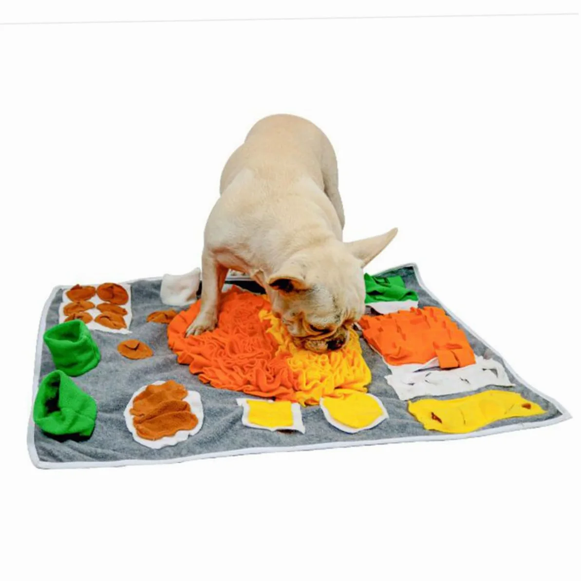 Tapis de Reniflage pour Chien Flanelle Alimentation Lente Jeu Olfactif Entraînement Interactif
