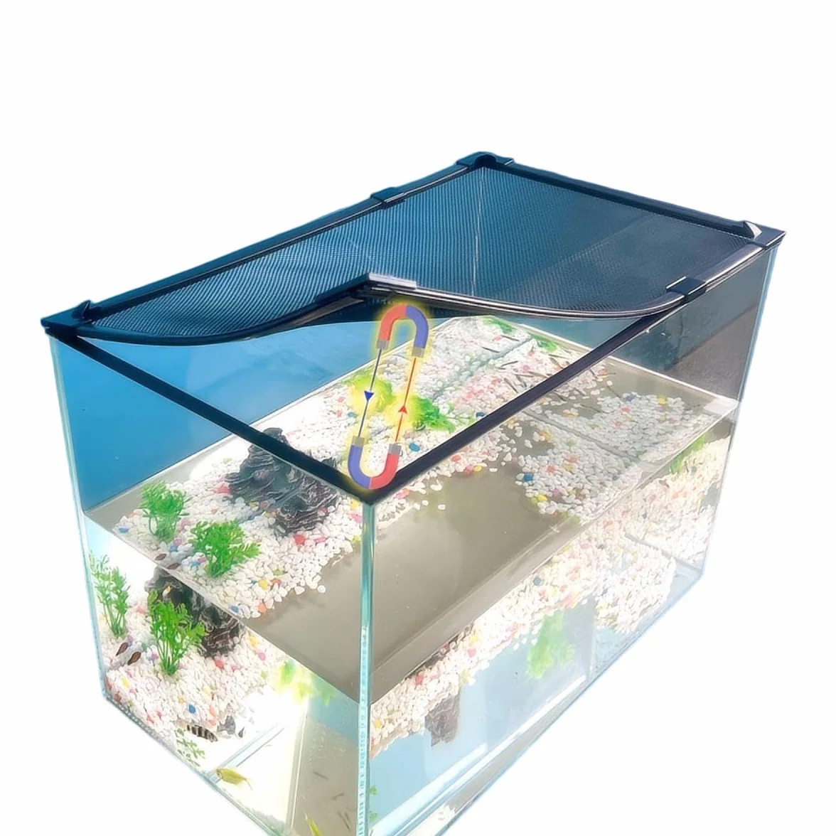 Couvercle de réservoir à poissons magnétique DIY 94x46cm Couvercle d'aquarium